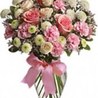 Cotton Candy with Pink Roses
